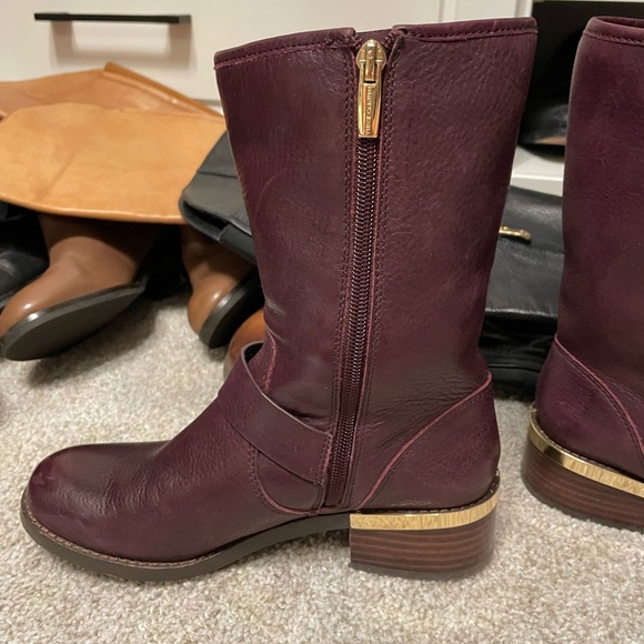 BNIB Vince Camuto Windy Moto Boots Dark purple 7 M - Picture 4 of 6